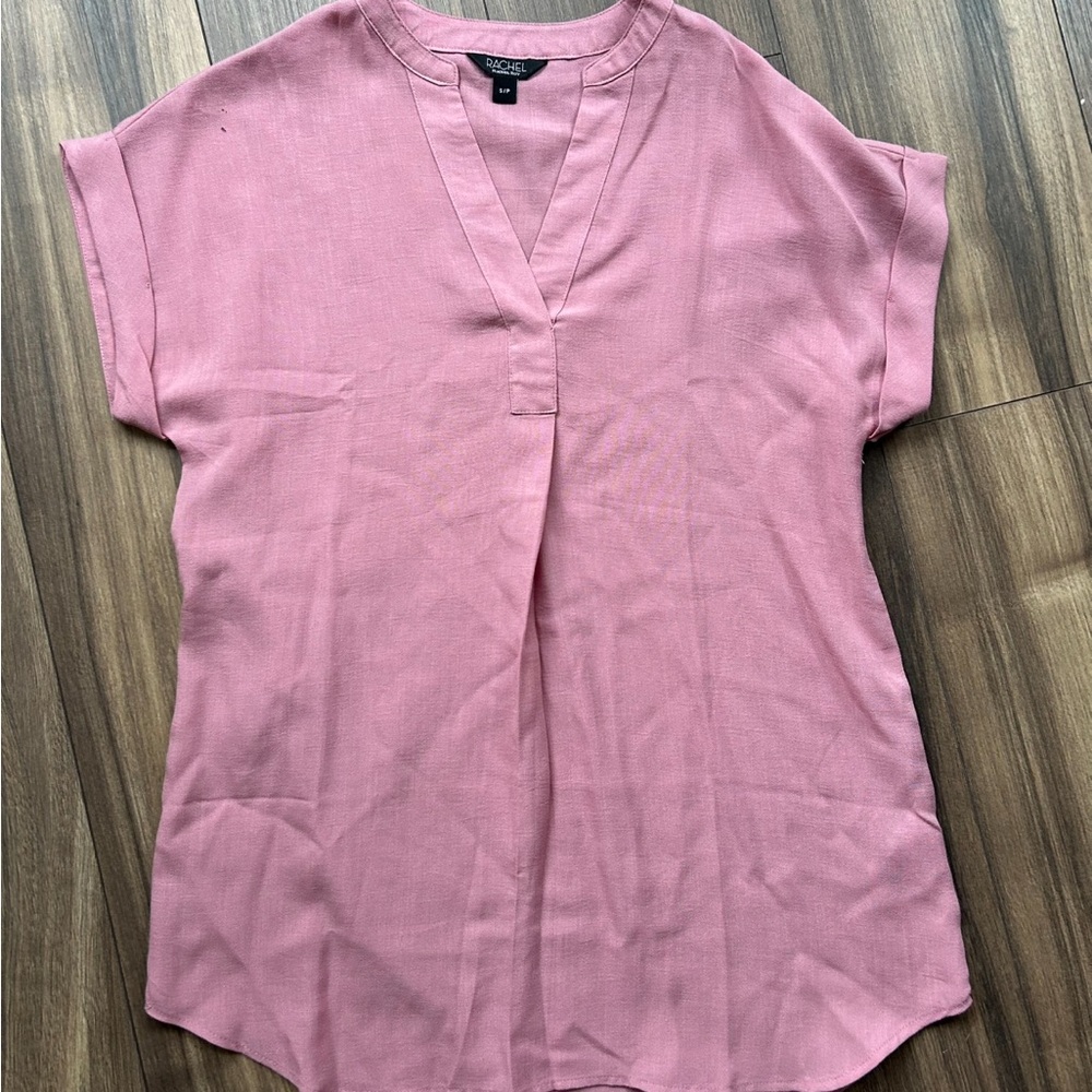 Rachael Ray Women's Pink V-Neck Blouse